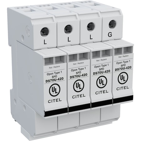 Citel Surge Protection Device, 3 Phase, 600V, 3 Wires DS74US-600D